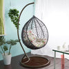 Karrige Varëse Egg Rattan 195 cm – Karrige Lëkundëse për Kopsht dhe Ballkon