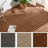 Plaka PVC Dysheme 30x30cm | Plastic Wood Floor për Ballkon & Tarracë