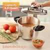 Tenxhere me Presion INOX 18/10 6L – Çelik Inoks (22cm)