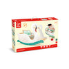 Hape 2-in-1 Swan Seat – Karrige Lëkundëse & Qendër Lojërash