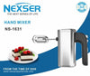 Nexser NS-1631 Hand Mixer – Mikser Dore Inox me Motor të Fuqishëm dhe Shpejtësi të Rregullueshme