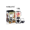 Blender SOKANY SK-144 | 450W | 1.5L | 3 Shpejtësi | Me Mulli