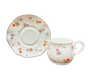 Filxhan Porcelani me Lule Delikate | Set Filxhani dhe Pjatë