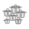 Set Tenxhere EliteHoff 12 Copë Inox me Kapak – Premium Cookware