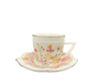 Filxhan Porcelani me Pjatë | Dizajn Floral Elegant për Kafe & Çaj