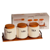 Set Kavanozësh për Kafe, Çaj dhe Sheqer – 3 Copë