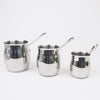 Set Xhezve për Qumësht Inox 3 Copë