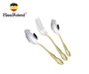 Set Lugësh dhe Piruni Haus Roland – Çelik Inox me Detaje Ari | Elegancë dhe Cilësi Premium