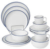 Set Enësh Porcelani 16 Pjesë – Servis Tavoline Elegant për 4 Persona