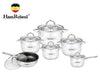 Set Tenxheresh HausRoland 7 Copë Inox | HR177-1 – Çelik Inox Premium me Tigan Anti-Ngjitës