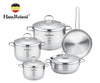 HausRoland Set Gatimi Inoksi 9 Copë HR110-1 | Casserole & Tigan Induksioni Premium
